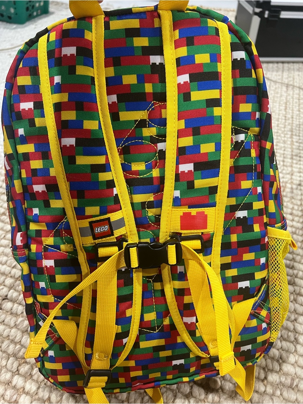 Lego Multicolor Brick-Pattern Backpack with Yellow Trim - Picture 5 of 8